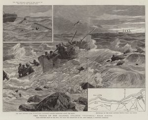 ディエップ近くの海峡汽船ビクトリアの難破船 作： Charles J. Staniland